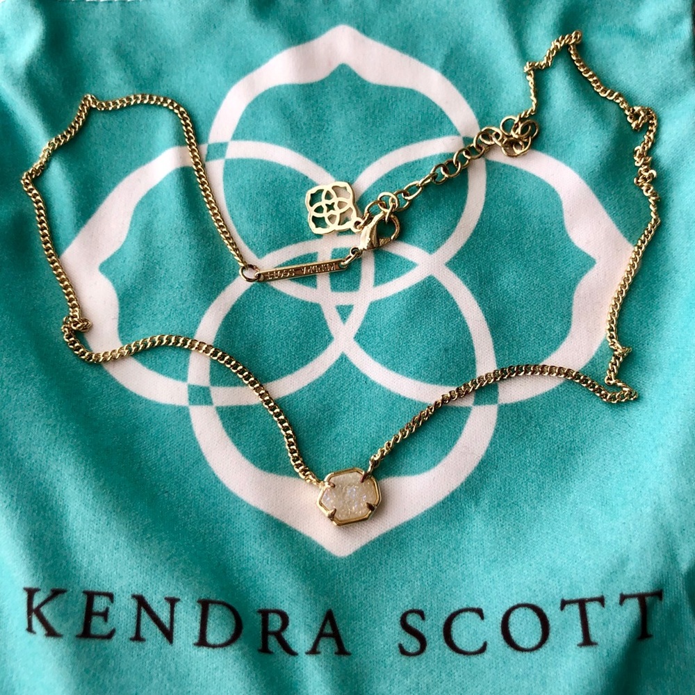 LIMITED EDITION Kendra Gold Necklace White Drusy